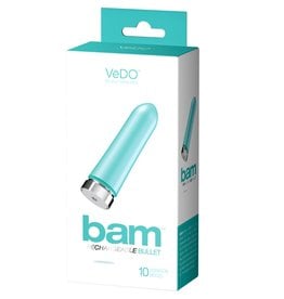 VeDO Bam Rechargeable Bullet - Tease Me Turquoise