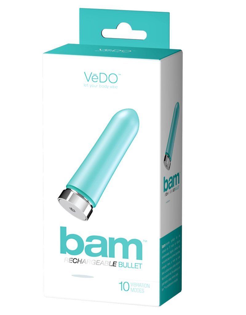 VeDO Bam Rechargeable Bullet - Tease Me Turquoise