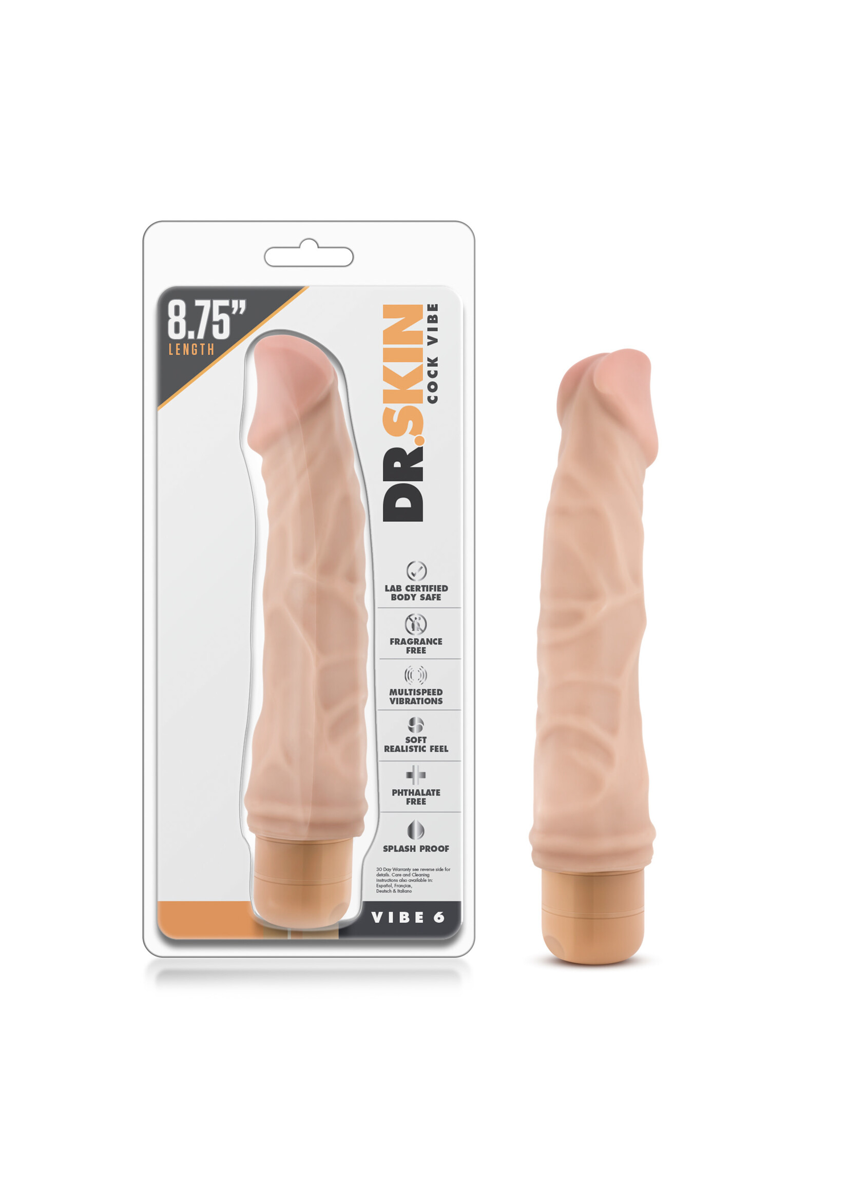 Blush Novelties Dr. Skin - Cock Vibe 6 - Beige