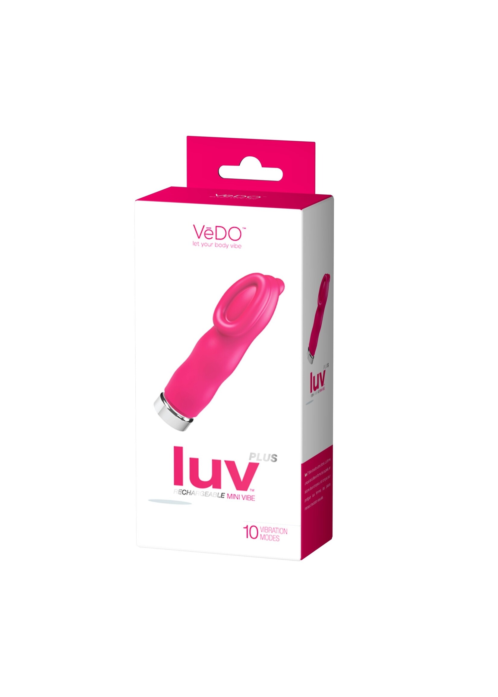 VeDO Luv Plus Rechargeable Mini Vibe - Hot in Bed Pink