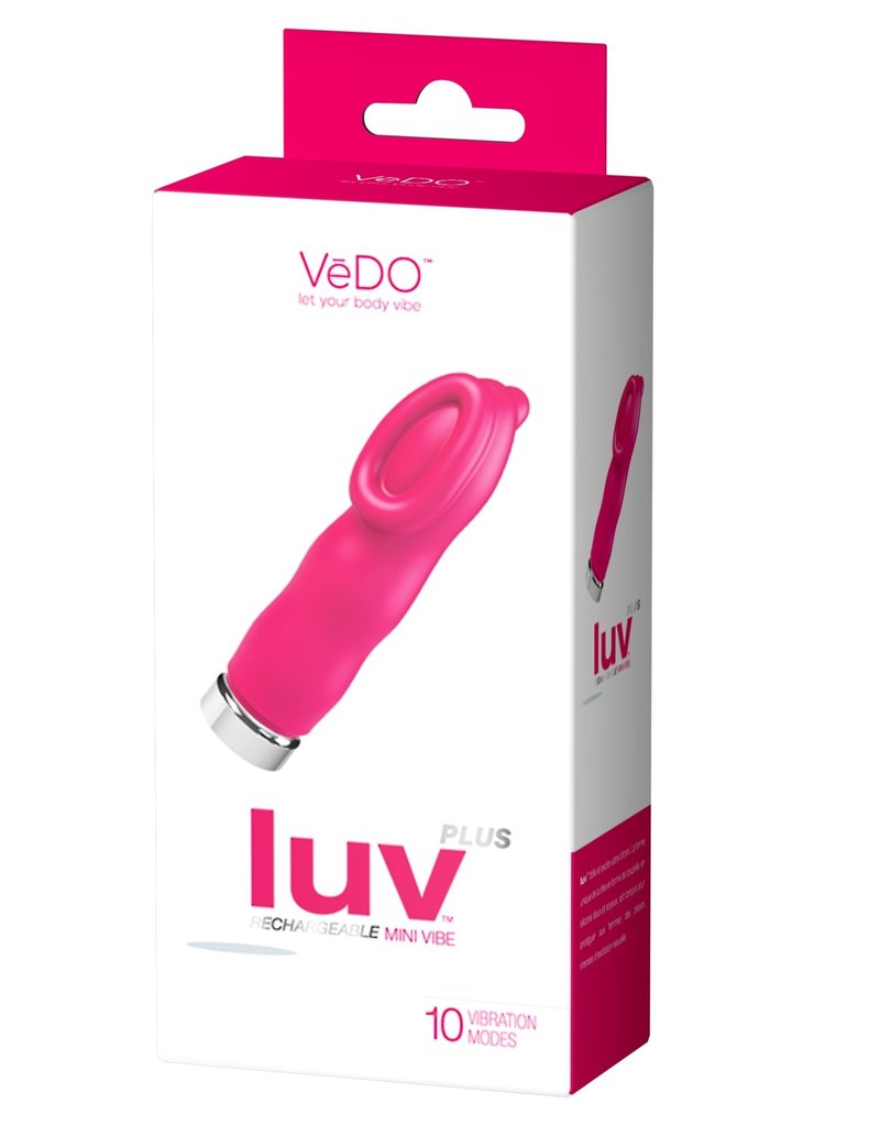 VeDO Luv Plus Rechargeable Mini Vibe - Hot in Bed Pink