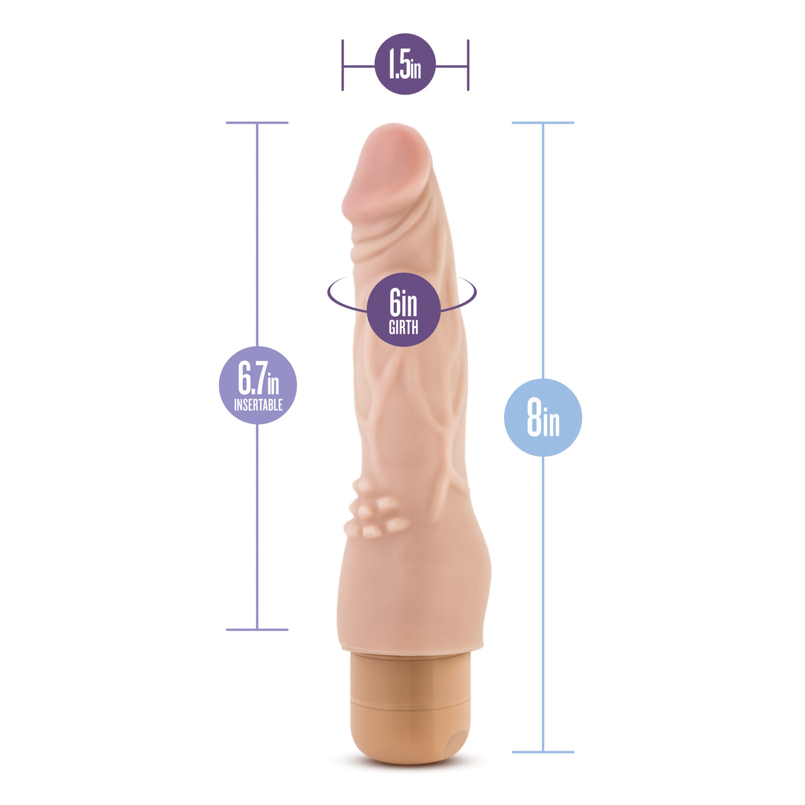 Blush Novelties Dr. Skin - Cock Vibe #4 - Beige