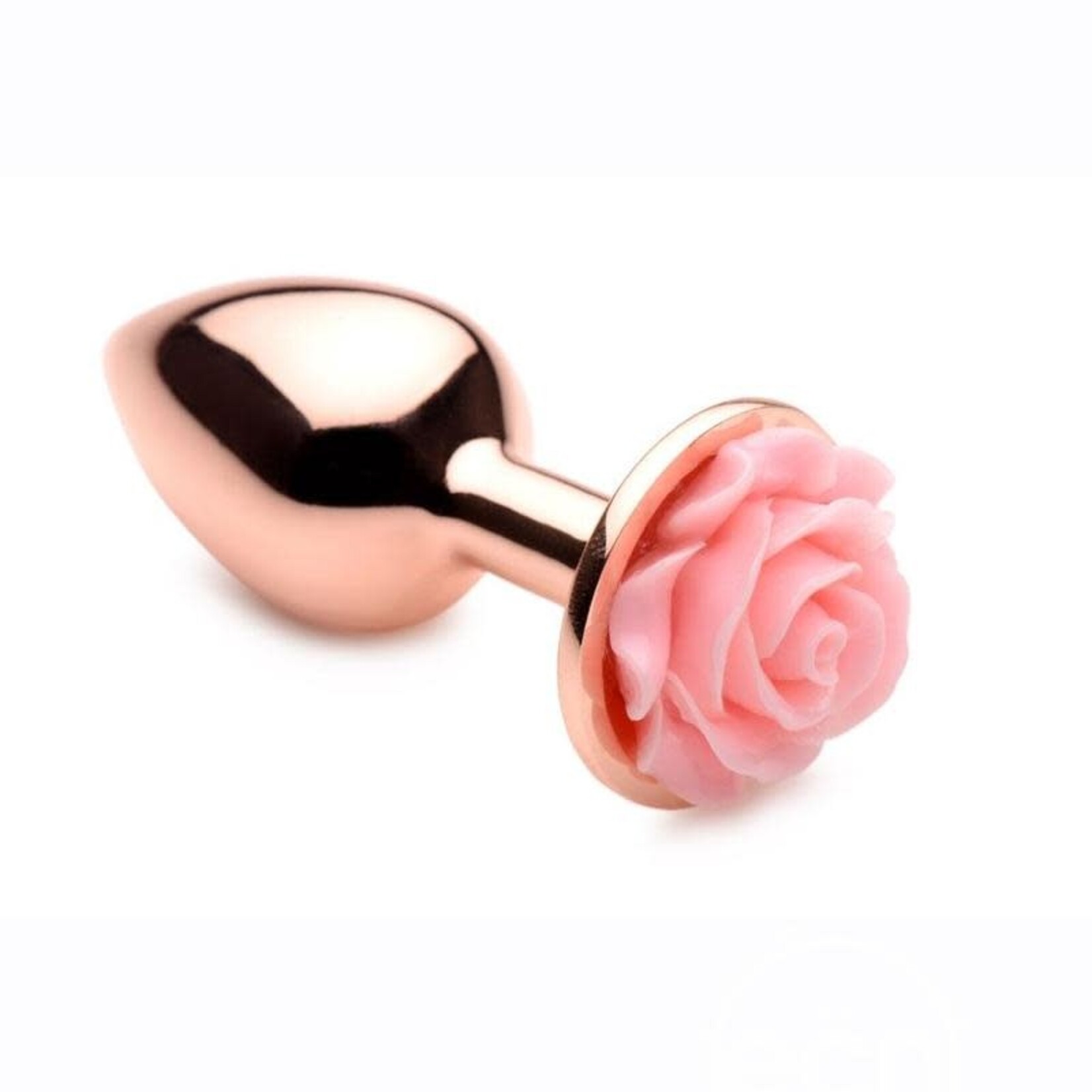 XR Brands Booty Sparks Booty Sparks Aluminum Anal Plug - Pink/Rose Gold