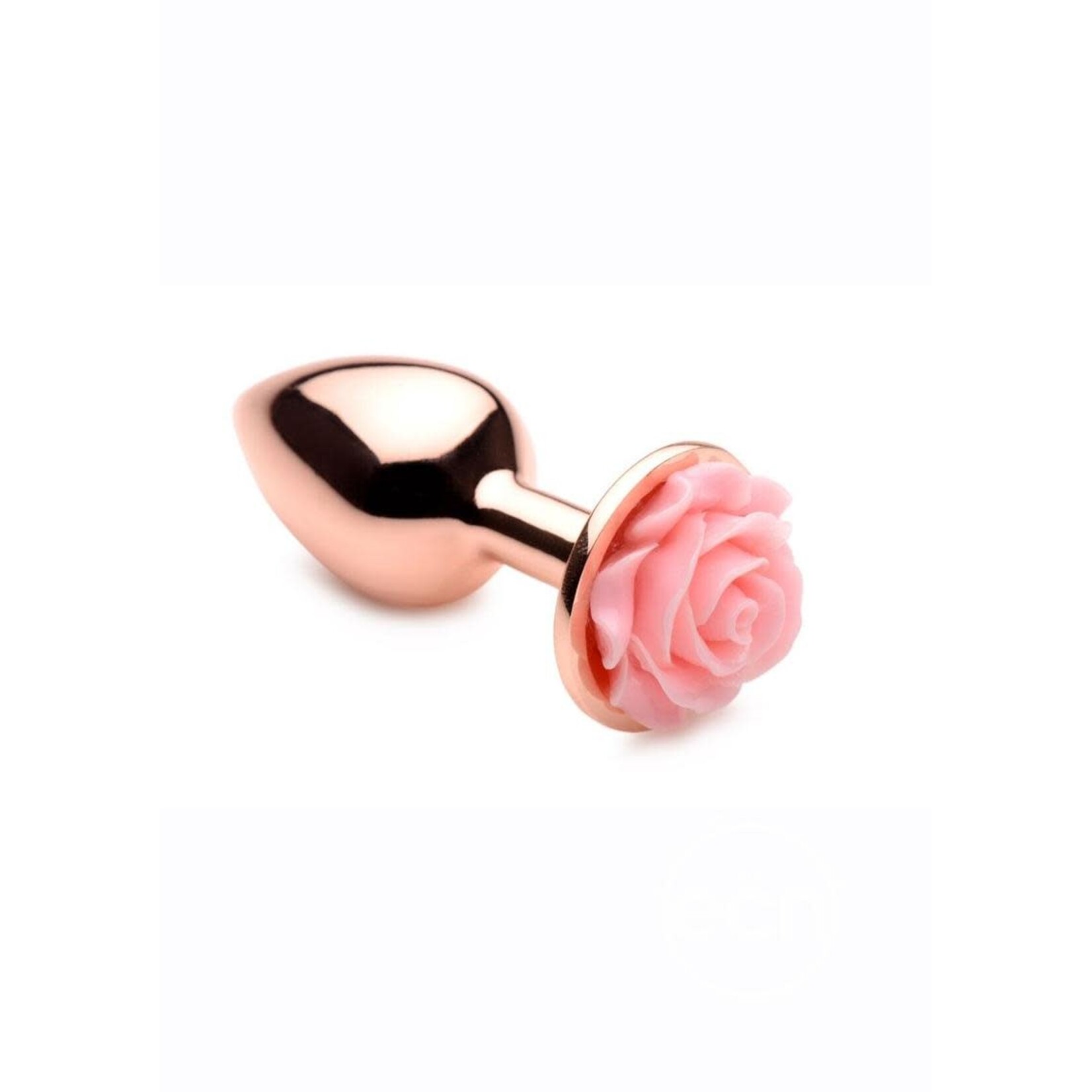 XR Brands Booty Sparks Booty Sparks Aluminum Anal Plug - Pink/Rose Gold