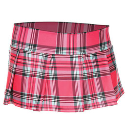 Music Legs Mini Pleated Skirt - Pink