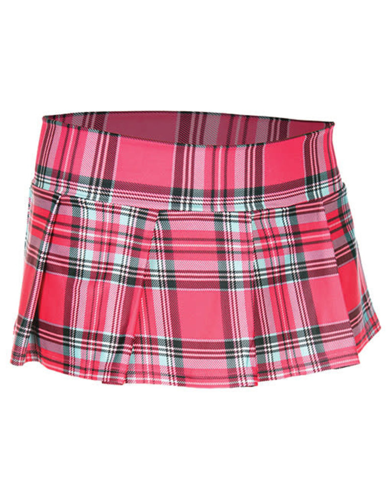 Music Legs Mini Pleated Skirt - Pink