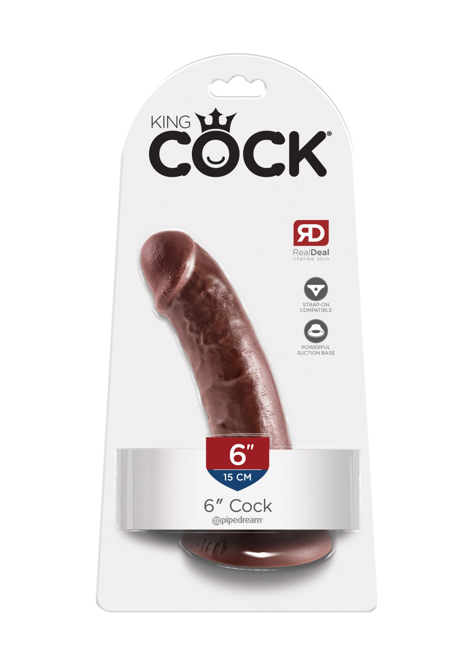 Doc Johnson King Cock 6-Inch Cock - Brown