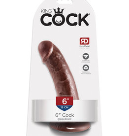 Doc Johnson King Cock 6-Inch Cock - Brown