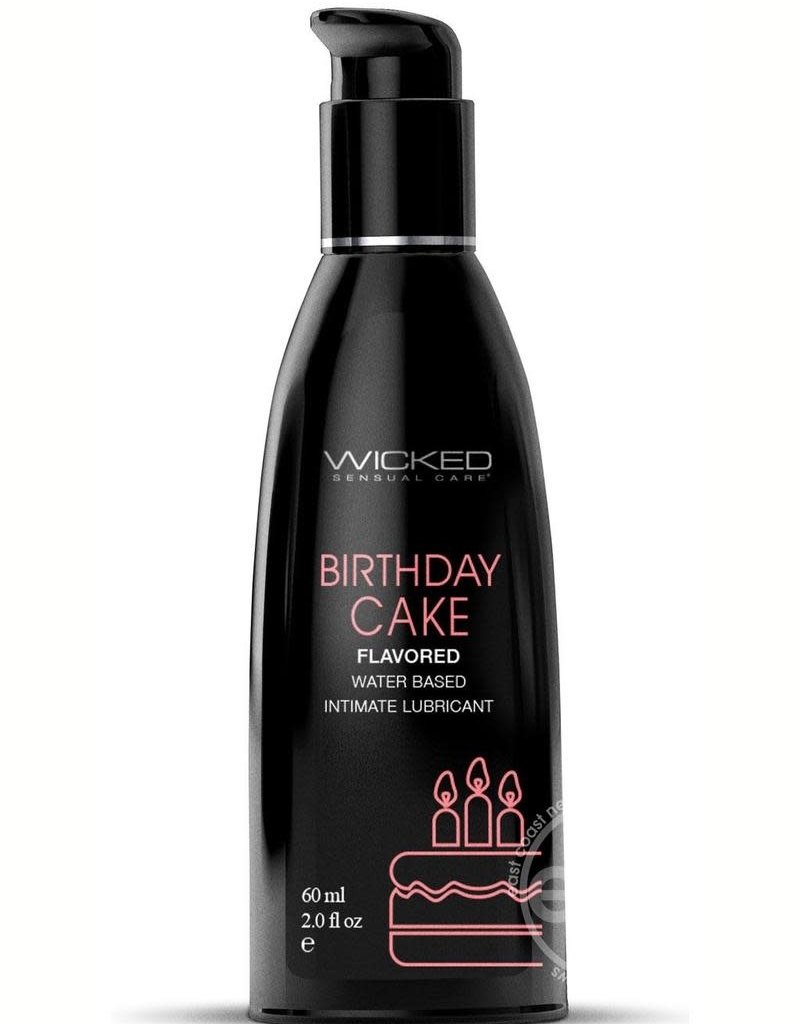Wicked Sensual Care Wicked Aqua Water Based Flavored Lubricant Birthday Cake 2oz