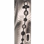XR Brands Master Series Master Series Vibrating Silicone Anal Beads with Remote Control - Black