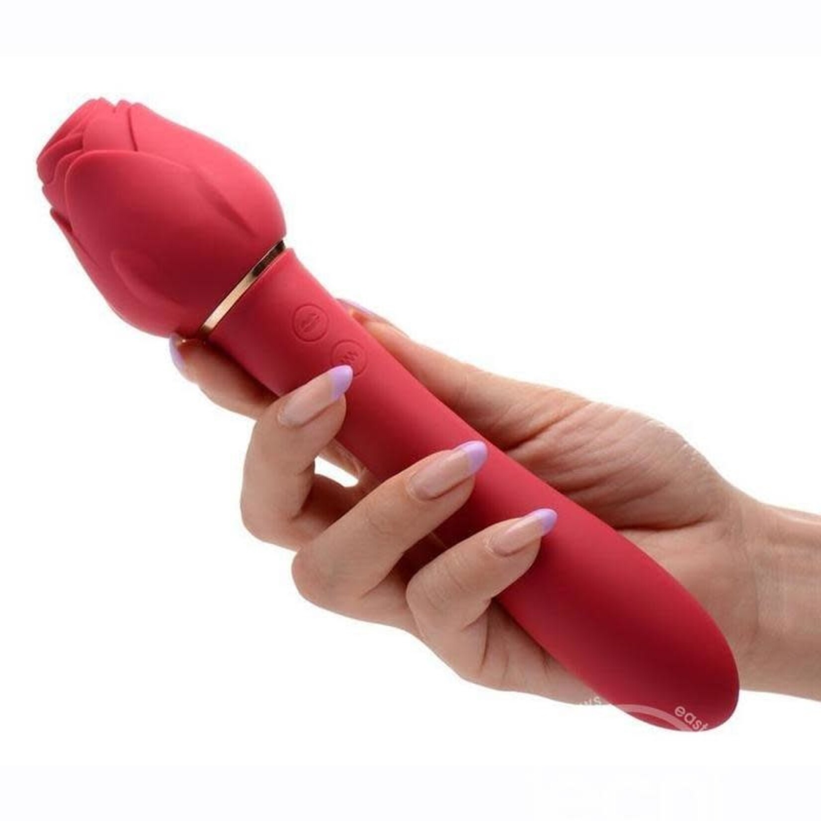 XR Brands inmi Inmi Bloomgasm Suction Rose Vibrator Rechargeable Clit Stimulator - Red