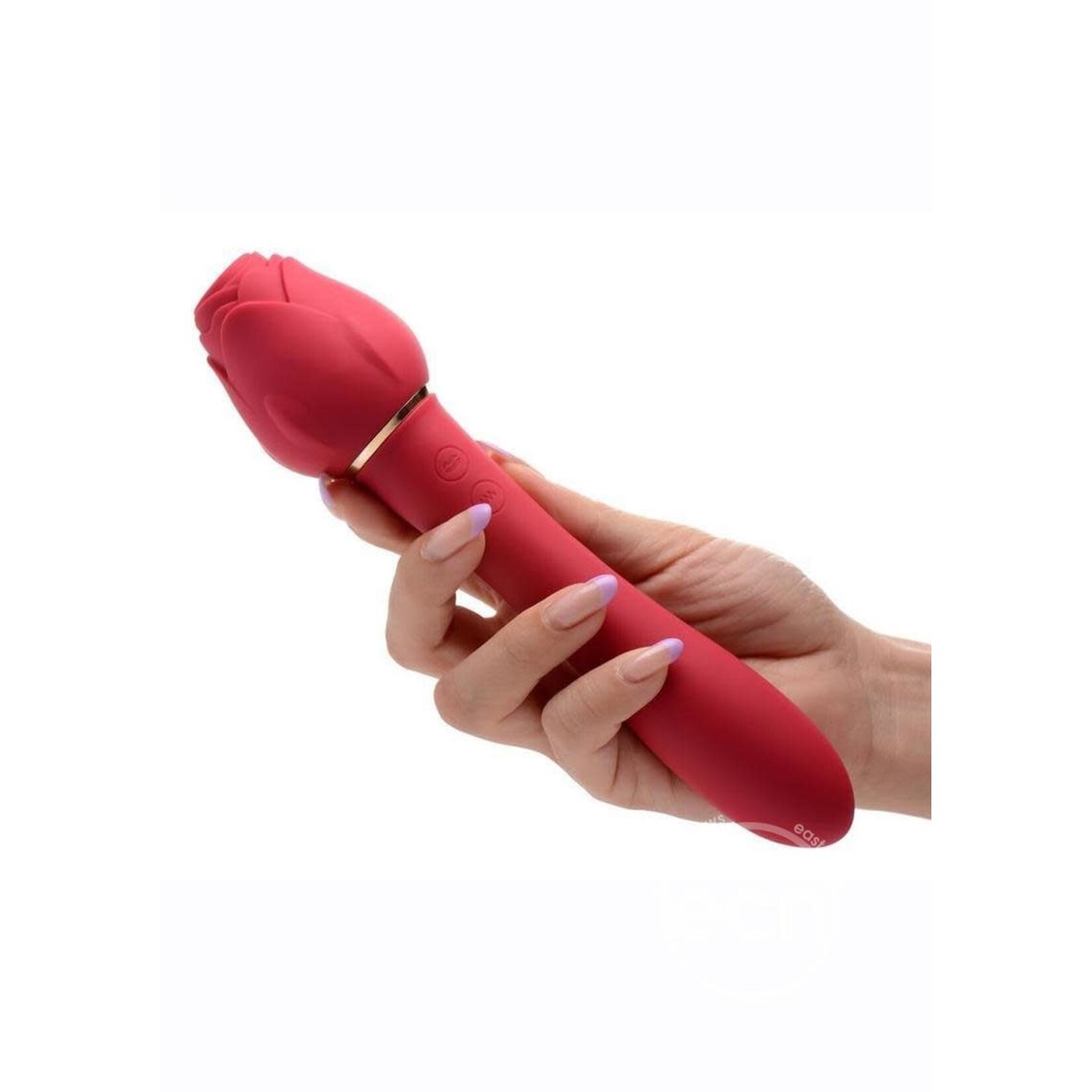 XR Brands inmi Inmi Bloomgasm Suction Rose Vibrator Rechargeable Clit Stimulator - Red