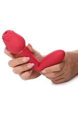 XR Brands inmi Inmi Bloomgasm Suction Rose Vibrator Rechargeable Clit Stimulator - Red