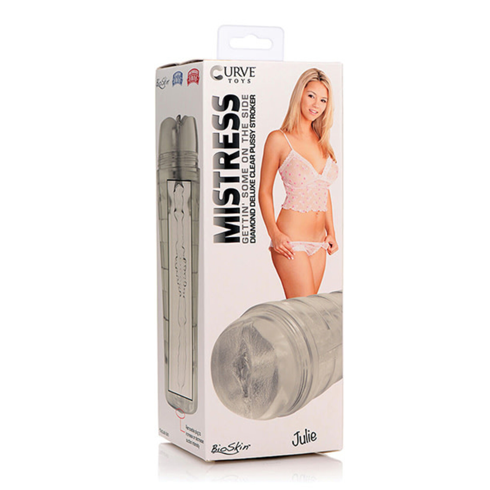 Curve Toys Curve Novelties Mistress Julie Diamond Deluxe Clear Pussy Stroker