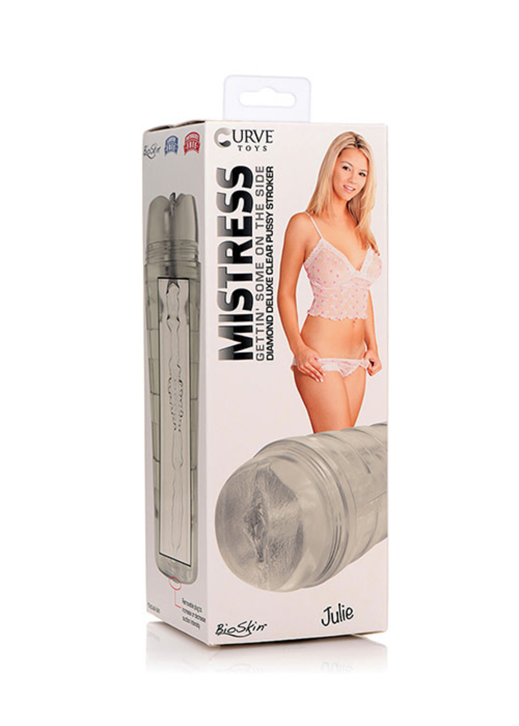 Curve Toys Curve Novelties Mistress Julie Diamond Deluxe Clear Pussy Stroker