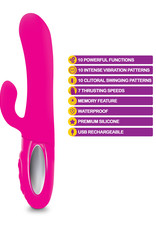 Viben Hypnotic - Hot Pink - Thrusting Rabbit With Swinging Clitoral Stimulator