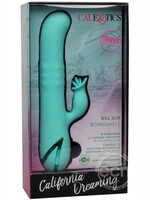 Calexotics California Dreaming Bel Air Bombshell Rechargeable Silicone Vibrator with Clitoral Stimulator - Blue