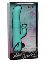Calexotics California Dreaming Bel Air Bombshell Rechargeable Silicone Vibrator with Clitoral Stimulator - Blue