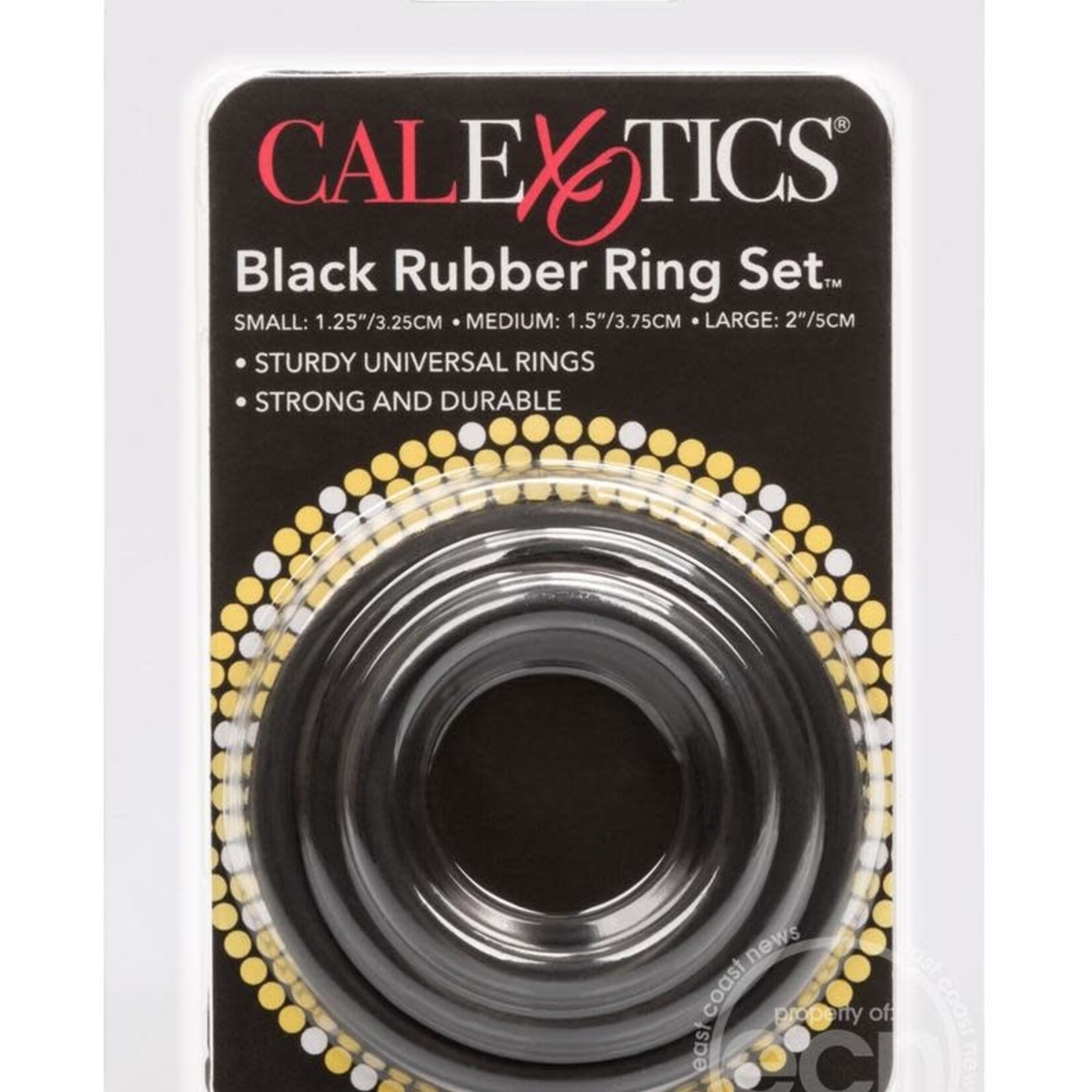 California Exotic Novelties Rubber Ring 3 Piece Set - Black