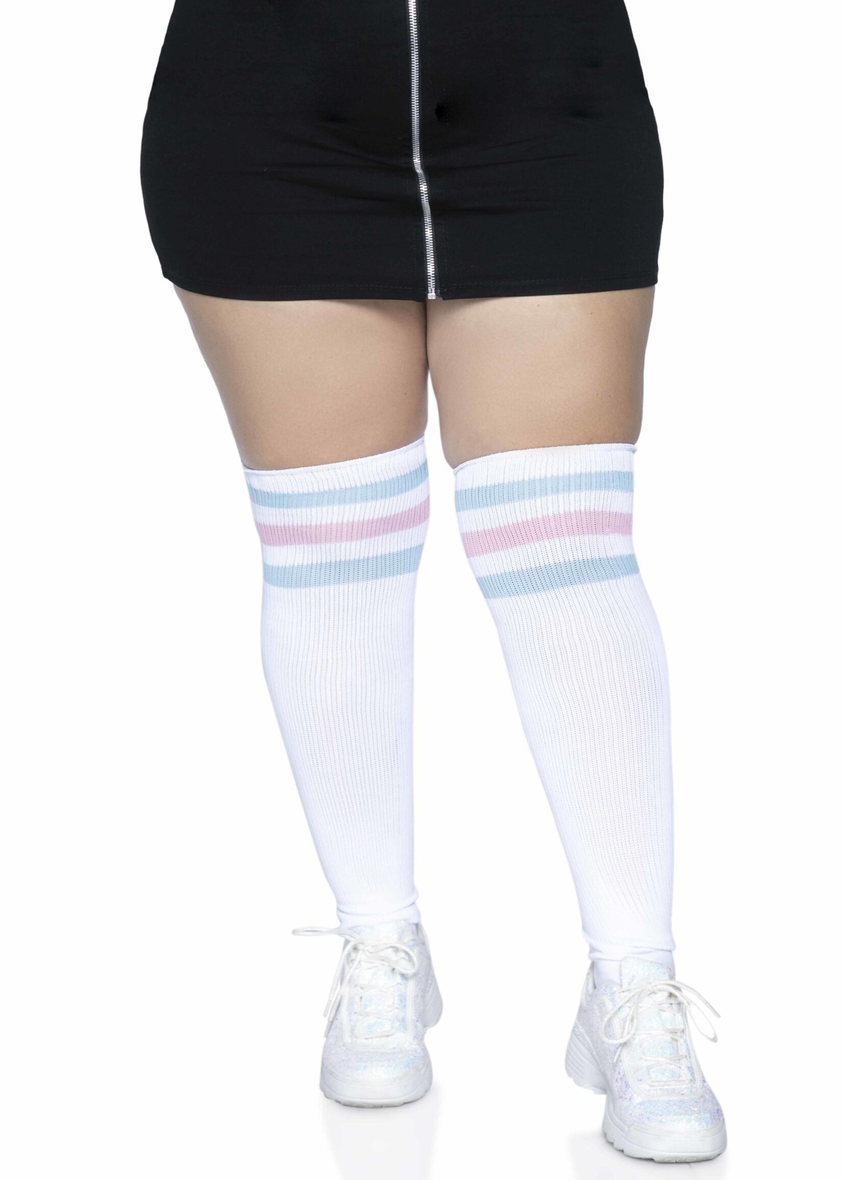 Leg Avenue Over the Knee Athletic Socks - 1X/2X