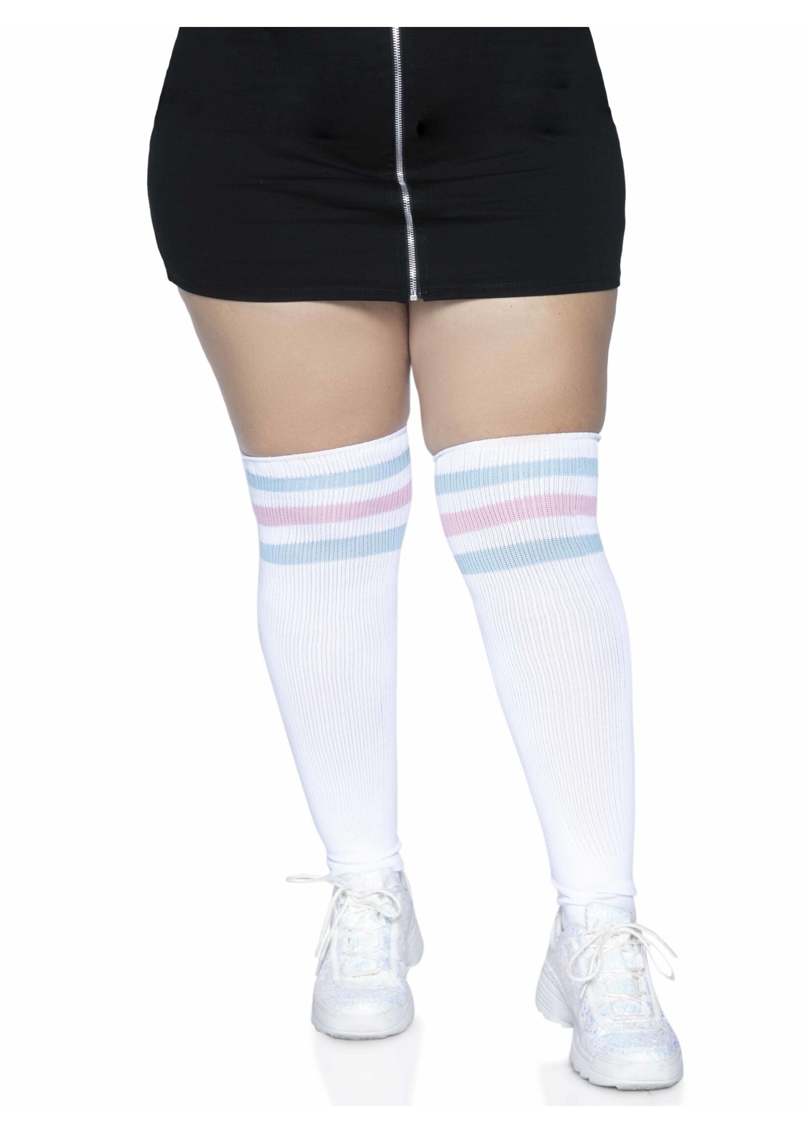 Leg Avenue Over the Knee Athletic Socks - 1X/2X