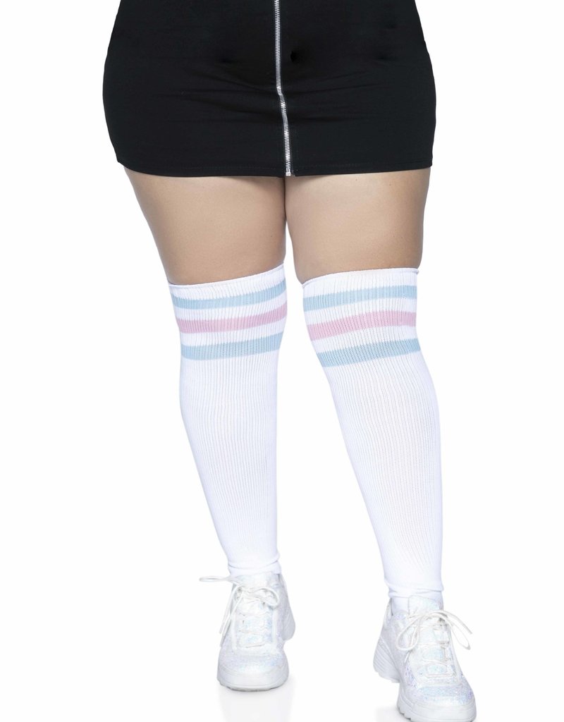 Leg Avenue Over the Knee Athletic Socks - 1X/2X