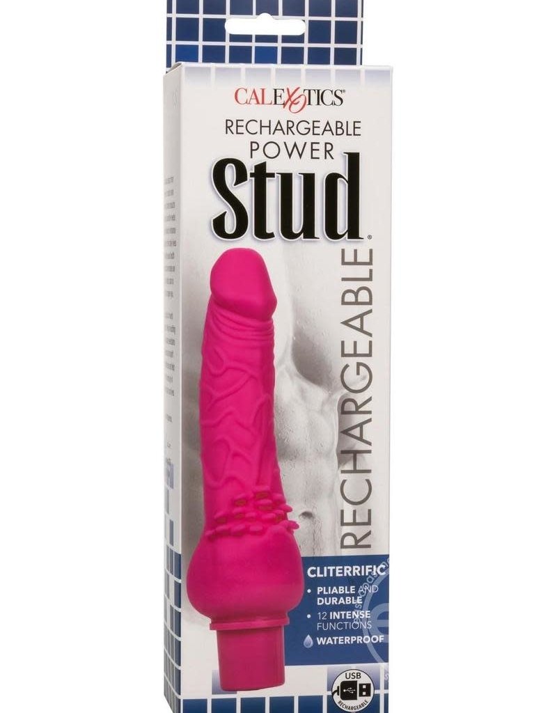 Calexotics Rechargeable Power Stud Cliterrific Silicone Vibrating Dong