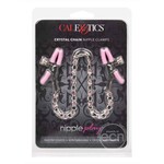 Calexotics Nipple Play Crystal Chain Nipple Clamps - Pink