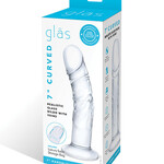 Glas Glas 7" Realistic Curved Glass Dildo w/Veins - Clear