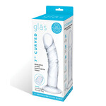 Glas Glas 7" Realistic Curved Glass Dildo w/Veins - Clear