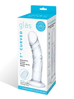 Glas Glas 7" Realistic Curved Glass Dildo w/Veins - Clear