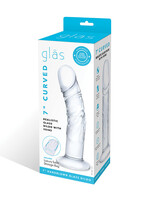 Glas Glas 7" Realistic Curved Glass Dildo w/Veins - Clear