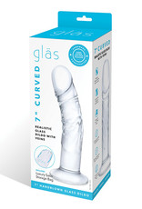 Glas Glas 7" Realistic Curved Glass Dildo w/Veins - Clear