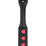 Shots Ouch! Shots Ouch Hearts Paddle - Black