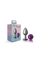 Viben Cheeky Charms - Gunmetal Metal Butt Plug - Round - Deep Purple