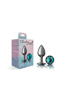 Viben Cheeky Charms - Gunmetal Metal Butt Plug - Round - Teal