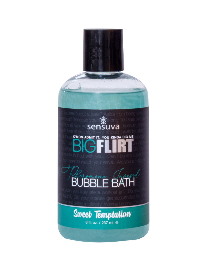 SENSUVA Big Flirt Pheromone Infused Bubble Bath - Sweet Temptations - 8 Fl. Oz.