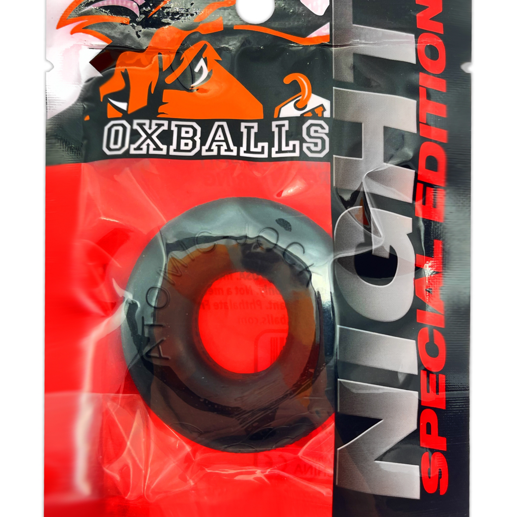 Oxballs Do-Nut-2 Large Atomic Jock Cockring - Night Black