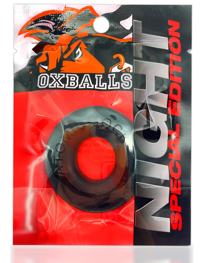 Oxballs Do-Nut-2 Large Atomic Jock Cockring - Night Black
