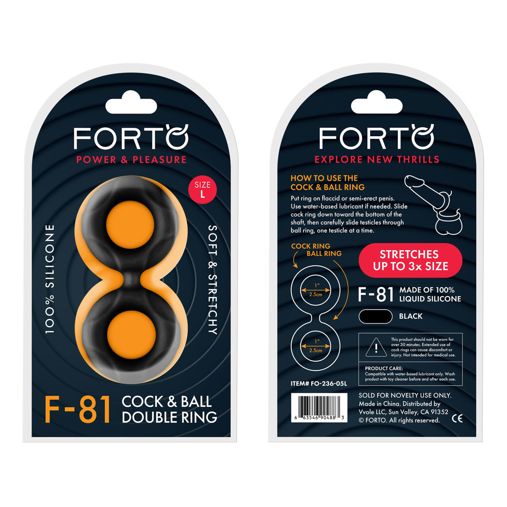 Forto F-81: Cock & Ball Double Ring