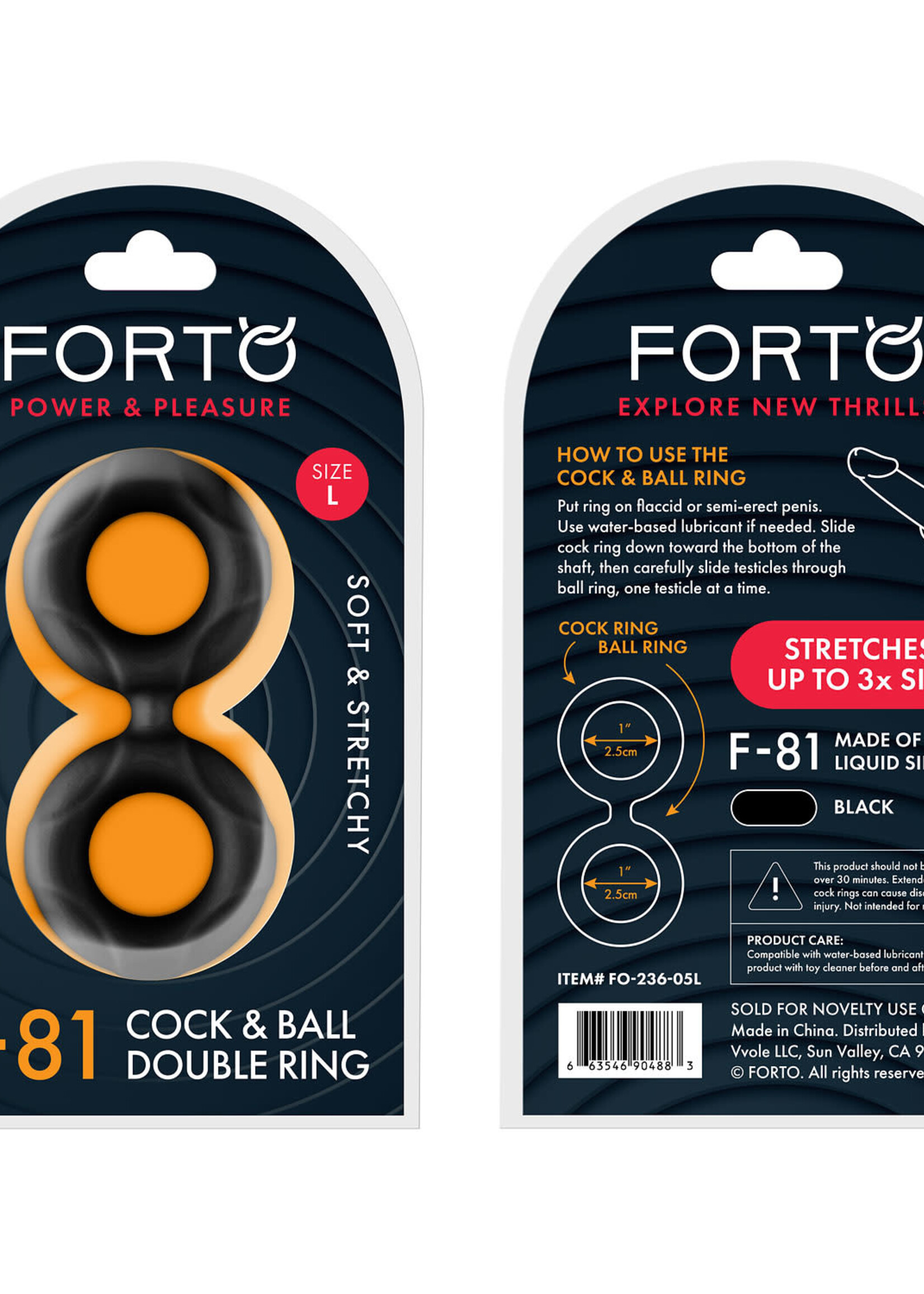 Forto F-81: Cock & Ball Double Ring