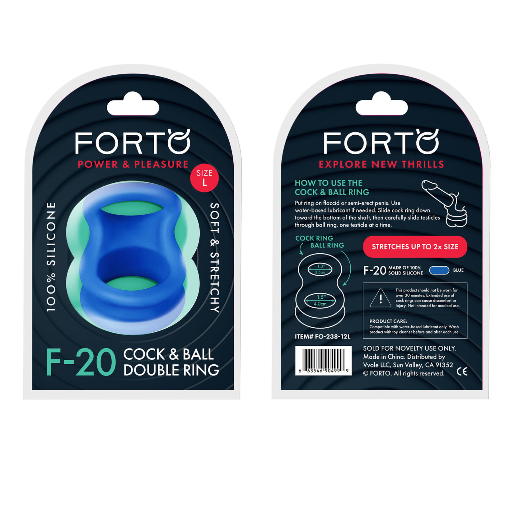 Forto F-20: Double Ring Balls Stretcher - Blue