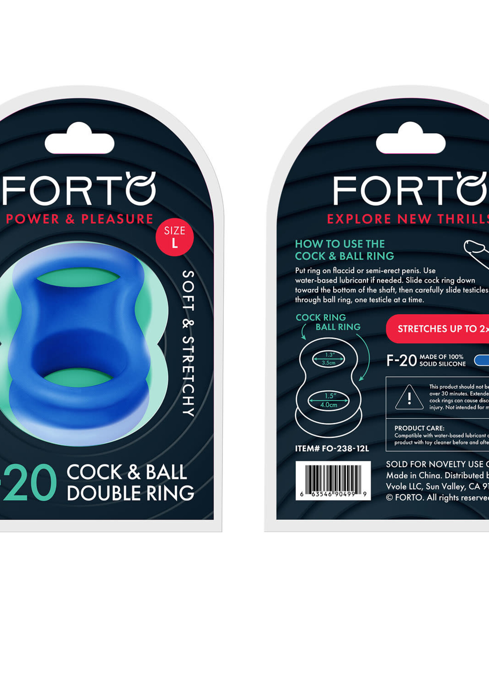 Forto F-20: Double Ring Balls Stretcher - Blue
