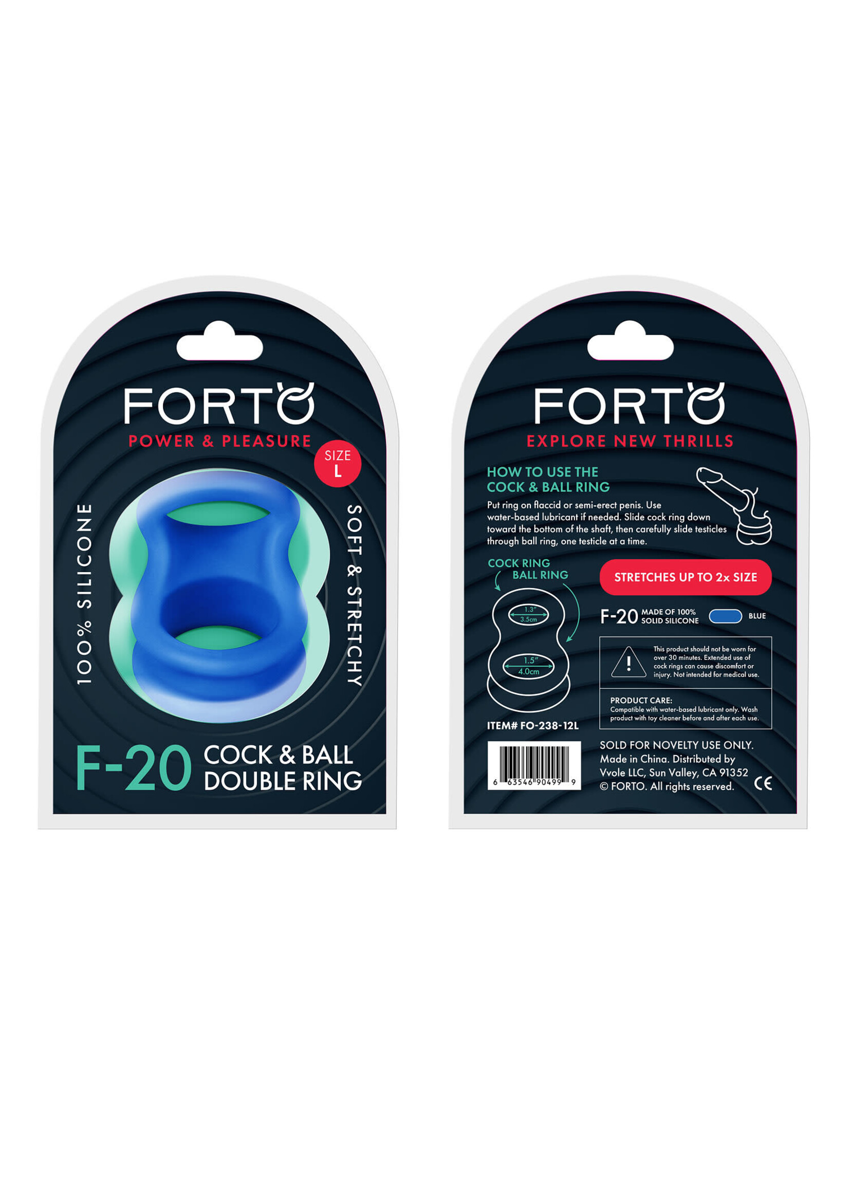 Forto F-20: Double Ring Balls Stretcher - Blue