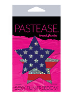Pastease Pastease Premium Glitter Patriotic Star - Red/Blue O/S