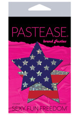 Pastease Pastease Premium Glitter Patriotic Star - Red/Blue O/S