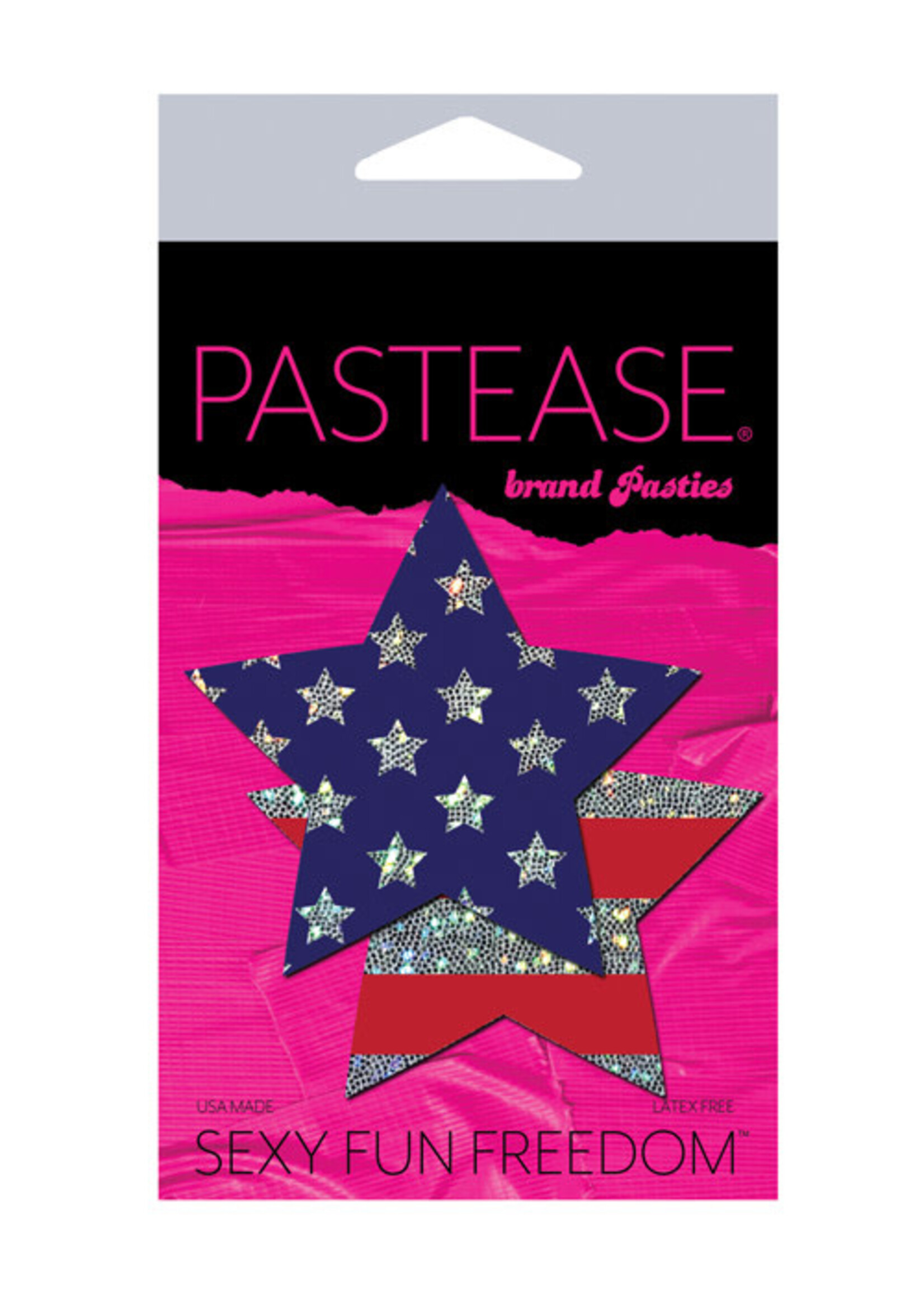 Pastease Pastease Premium Glitter Patriotic Star - Red/Blue O/S