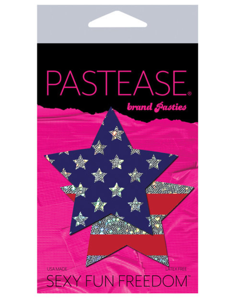 Pastease Pastease Premium Glitter Patriotic Star - Red/Blue O/S