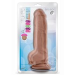 Blush Novelties Au Naturel Big Boy Dildo With Balls 10in - Caramel
