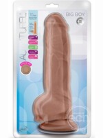 Blush Novelties Au Naturel Big Boy Dildo With Balls 10in - Caramel